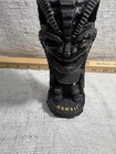 Hawaiian 7    Tiki Figurine Statue Black Carved Look With  hawaii  On Base