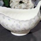 Wedgwood April Flowers 16 Fl Oz Bone China Oval Gravy Boat Sauce Server England