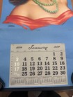 Vintage Calendar Poster Carmona Mexico January 1954 32 X 16 Rare