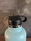 Hydro Flask 64oz Insulated Water Bottle Wide Mouth Straw Cap Light Blue Dew Euc