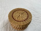 Vintage Woven Wicker Basket  Small  Honey Color