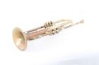 1 X Old Trumpet With Mouthpiece And Case Instrument Vintage Prop