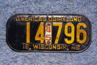 1945 Wisconsin License Plate