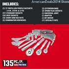 Craftsman 135 -piece Standard  sae    Metric Polished Chrome Mechanics Tool Set