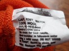 New Watch Cap Blaze Orange 100  2 Ply Wool U s a Made Beanie