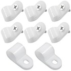 60 Pcs White R-type Cable Clamp  3 8 Inch - P-style Nylon Wire 60pcs 3 8 