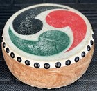 Vintage Japanese Taiko Wadaiko Small Hand Drum Antique Asian Percussion
