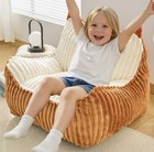 Cozy Bean Bag Chair With Memory Foam  Soft Faux Fur Floor Sofa For Kids  Gaming