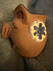 Vintage Coffee Mug Pig Eyelashes Flower Ceramic Tea Cup Bisque   Glazed Cute 