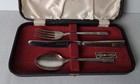 Viners By Sheffield Vtg Sterling Silver 3 Piece Set   Case Fork   Kinife   Spoon