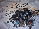 Vintage Button Lot With Assorted Vintage Buttons 250  Dark Colors