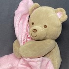 Carters Security Lovey Bear Blanket Pink Minky Dot Baby Satin Rattle Child Mine