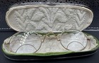 Antique Victorian 1800s Handmade 14k Yellow Gold Spectacles With Original Box