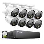 Sannce 8ch Dvr Hd 1080p Full Color Night Vision Cctv Security Camera System 1tb
