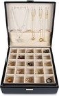 Earring Organizer Classic Jewelry Box 50 Slots Double Layer Jewelry Storage Case