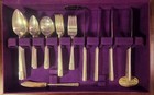 Oneida Caprice 1937 Nobility Plated Flatware Set In Vintage Silverware Chest