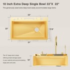 33x22 Inch Nano Gold Flying Rain Waterfall Household Sink Integrated Set