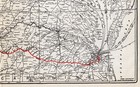1918 Antique Virginian Railway Map Vintage Virginian Railroad Map 2458