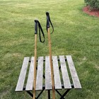 Vtg Jarvinen Finland Bamboo Ski Poles Snow Baskets Cabin Alpine Lodge Decor