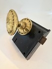Antique Solid Brass Victorian Lock   Oval Door Knob 1900   s