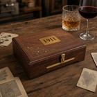 1911 Pistol Gun Wood Presentation Storage Display Case - Brown Velvet Lined  29 
