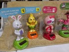 Lot Of 6 Solar Dancing Bobblehead Pinks Flower Flamingo Duck Animals New 