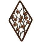 Vtg Mcm 60 s Syroco Wood Mid-century Retro Floral Wall Decor Plaque 17x10 