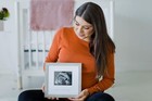 Kate   Milo Rustic Sonogram Picture Frame  Love At First Sight Gender-neutral Ba