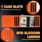 Wallet For Men Leather Credit Card Holder Bifold Slim Minimalist Money Clip Rfid