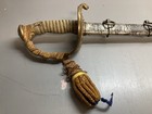 Id   d Ww1 Us Naval Officers Sword With Scabbard Model 1852 Engraved Wwi Navy