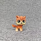 Rare Littlest Pet Shop  2141 Wolf Brown Tan Husky Timberwolf Green Eyes Dog Lps