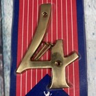 Intersel Solid Brass Number 4 House Address Hardware 4  Tall - Sealed