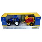 Ertl 1 32 New Holland T6 180 With Roll-belt 560 Round Baler13966