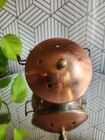 Vintage Copper Potpouri Pot   Garlic Keeper With Lid And Brass Handles