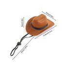5 3       Dog Cat Halloween Costumes Pet Cowboy Costume Cowboy Hat Party Accessories