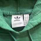 Adidas Original Cropped Hoodie Three Stripes Women s Medium Green Cotton