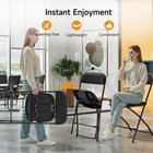 Heavy Duty Plastic Folding Chairs 10 Pack 550lbs Capacity Black