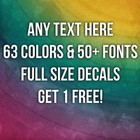 Make Your Own Custom Die Cut Vinyl Decal Sticker Car Window Wall Laptop Font