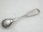 American Coin Silver Serving Piece Sugar Shell Spoon New York A C Benedict 1840s
