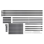 4pcs Black Steel Cargo Shipping Container Shelving Shelf Bracket Powder Coated