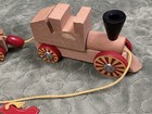 Vintage 1960s Brio Wooden Pull Train Made In Sweden     3 Cars 1 Engine  Read