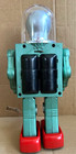 Old 60s 70s Plastic Robot Lunar Spaceman Made Hong Kong Green Version