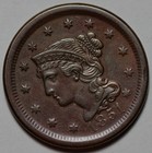 1851 Braided Hair Liberty Head Large Cent  n-41  - Us 1c Copper Coin