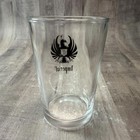 Imperial Cerveza Beer Tasting Glass 3 3 8  Tall Clear W  Black Logo Flight