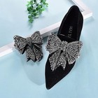 Rhinestone Bow Shoe Clips For Women  Elegant Crystal Buckle Decorations - 2 Pcs