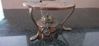 Antique Copper   Brass Burner And Trivet Stand By Loveridge