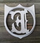 Vintage Mcm 60 s Letter  e  Aluminum Screen Storm Door Monogram Emblem Initial
