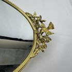 Vintage Hollywood Regency Stylebuilt Gold Mirror Vanity Tray 13 5 x 7  1960 Usa