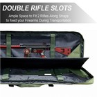 Tactical Double Rifle Bag Gun Range Padded Soft Case Carbine Backpack Carry Bag