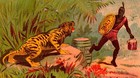 Vintage 1880 s Ferocious Tiger Alden Vinegar Victorian Trade Card